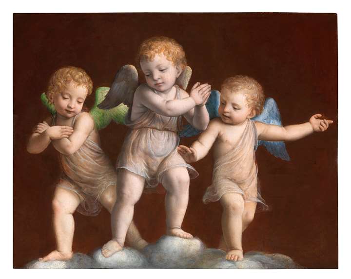 Three Angels on Clouds